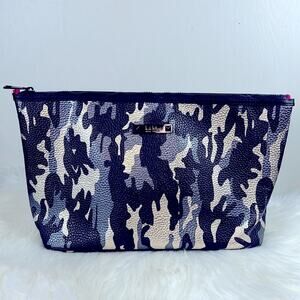 Nicole Miller Metallic Camouflage Print Cosmetic  Toiletry Travel Bag